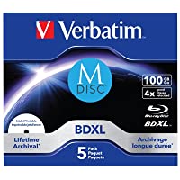 Verbatim 43834 M DISC BDXL - Disco blu-ray 100GB- [Pack de 5 unidades]